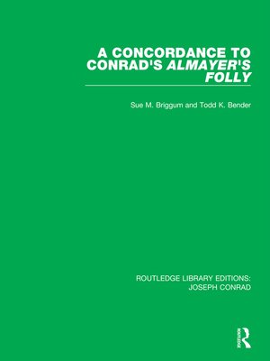 cover image of A Concordance to Conrad's Almayer's Folly
